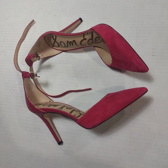 Sam Edelman Women's Pink Leather High Heels Shoes Size 8.5M - Picture 8 of 15